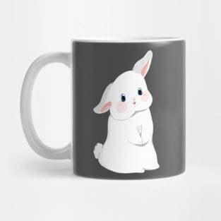 Claude d Bunny Standing for Snack | baby Fur Holland Lop Rabbit | Bunniesmee Mug